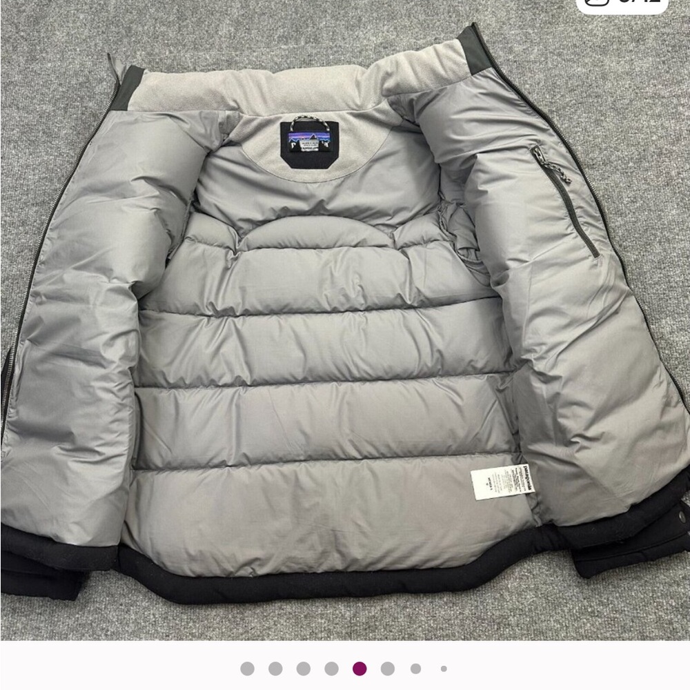 Patagonia Womens Bivy Black Jacket Medium Western Duck Down Insulated - Picture 5 of 12